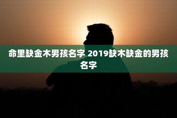命里缺金木男孩名字 2019缺木缺金的男孩名字