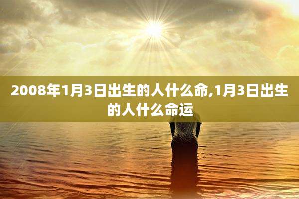 2008年1月3日出生的人什么命,1月3日出生的人什么命运