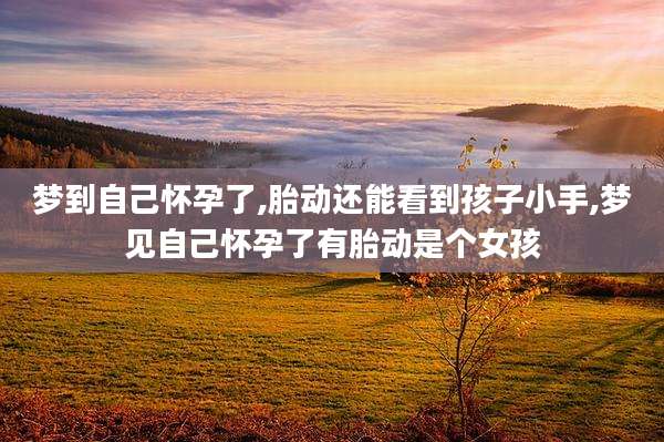 梦到自己怀孕了,胎动还能看到孩子小手,梦见自己怀孕了有胎动是个女孩