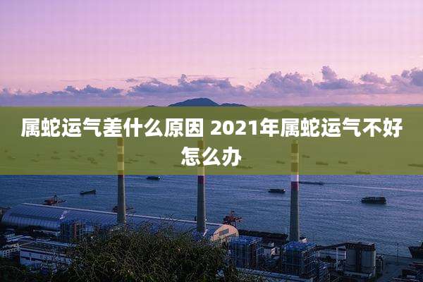 属蛇运气差什么原因 2021年属蛇运气不好怎么办