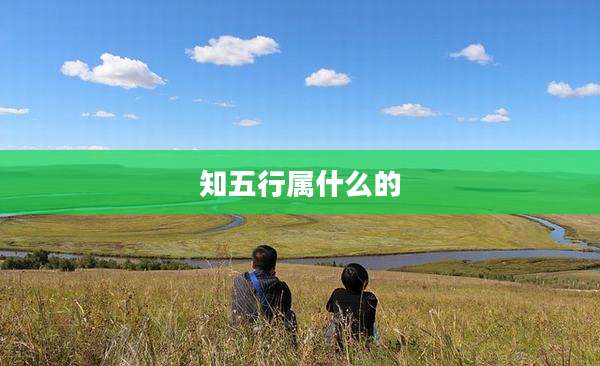 知五行属什么的