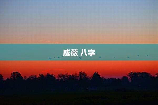 戚薇 八字