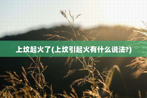 上坟起火了(上坟引起火有什么说法?)