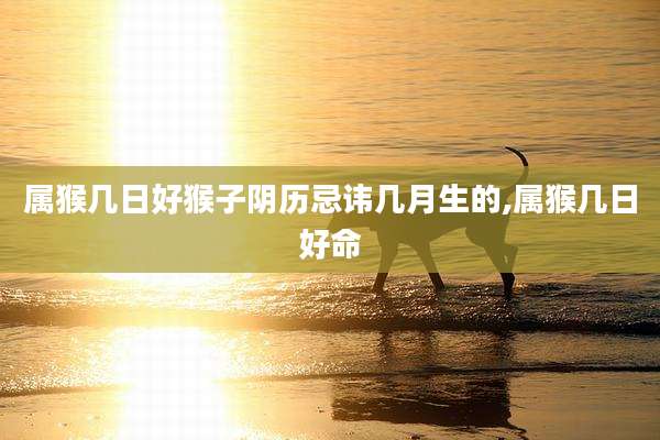 属猴几日好猴子阴历忌讳几月生的,属猴几日好命