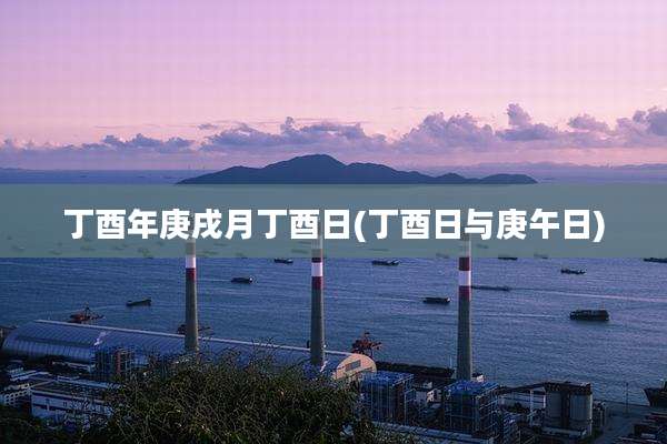 丁酉年庚戌月丁酉日(丁酉日与庚午日)