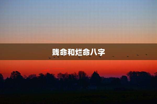 贱命和烂命八字