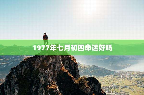 1977年七月初四命运好吗
