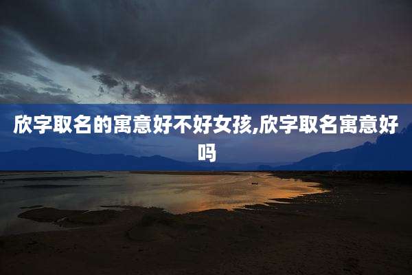 欣字取名的寓意好不好女孩,欣字取名寓意好吗