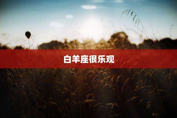 白羊座很乐观