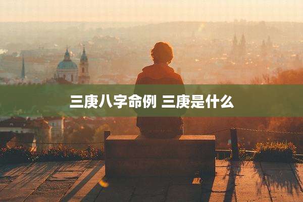 三庚八字命例 三庚是什么