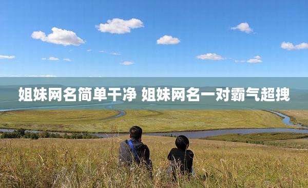 姐妹网名简单干净 姐妹网名一对霸气超拽