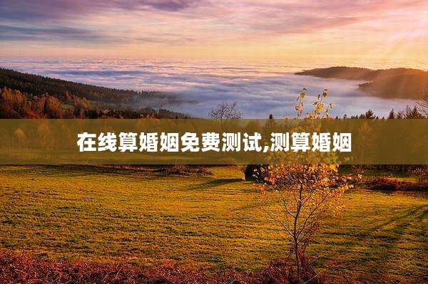 在线算婚姻免费测试,测算婚姻