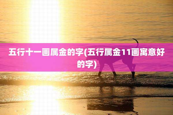 五行十一画属金的字(五行属金11画寓意好的字)