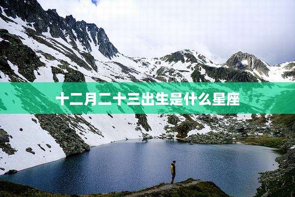 十二月二十三出生是什么星座