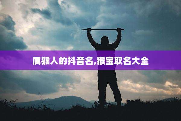属猴人的抖音名,猴宝取名大全