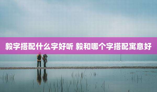 毅字搭配什么字好听 毅和哪个字搭配寓意好