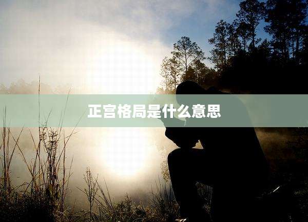 正宫格局是什么意思