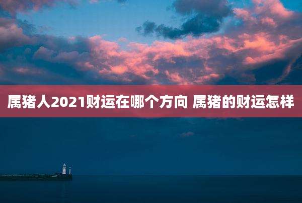 属猪人2021财运在哪个方向 属猪的财运怎样