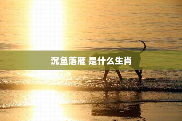 沉鱼落雁 是什么生肖