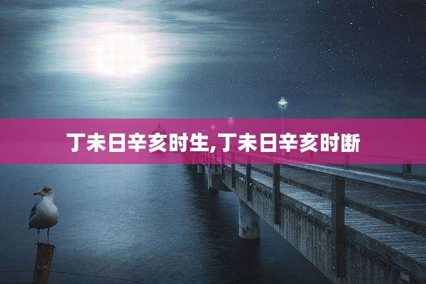 丁未日辛亥时生,丁未日辛亥时断