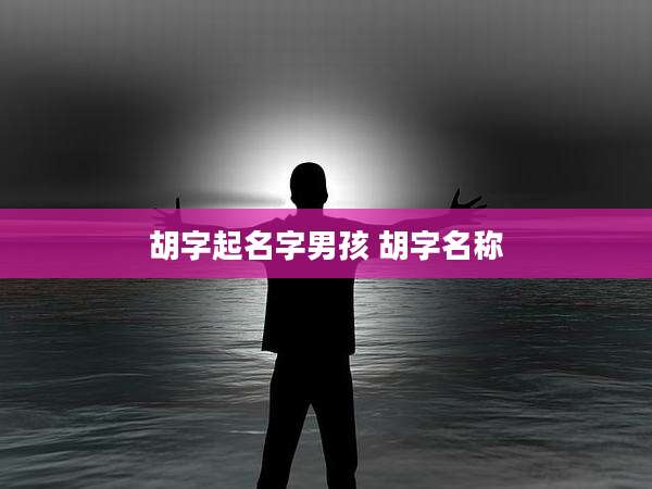 胡字起名字男孩 胡字名称