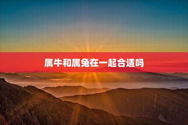 属牛和属兔在一起合适吗