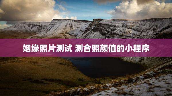 姻缘照片测试 测合照颜值的小程序