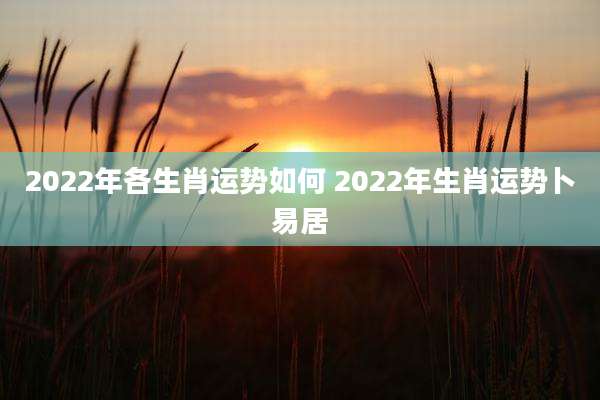 2022年各生肖运势如何 2022年生肖运势卜易居