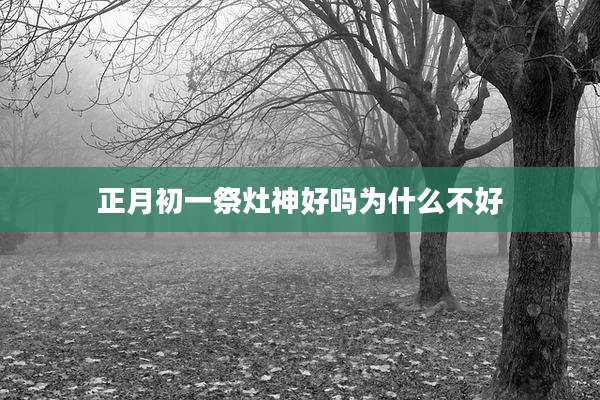 正月初一祭灶神好吗为什么不好