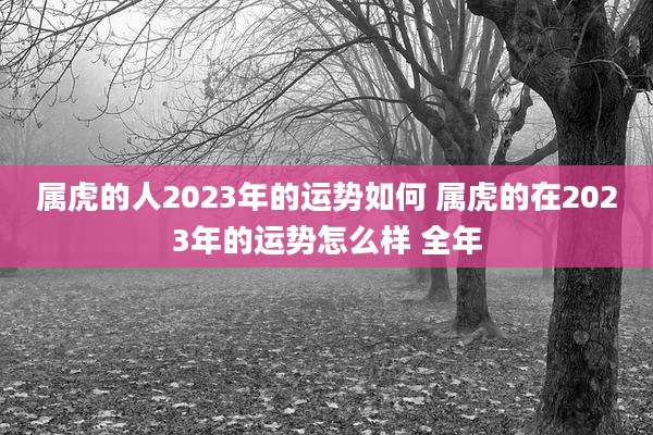 属虎的人2023年的运势如何 属虎的在2023年的运势怎么样 全年