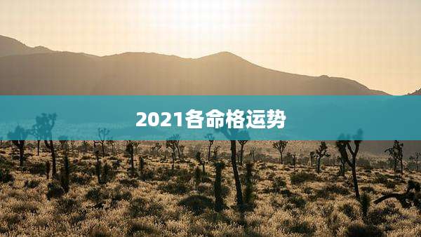 2021各命格运势