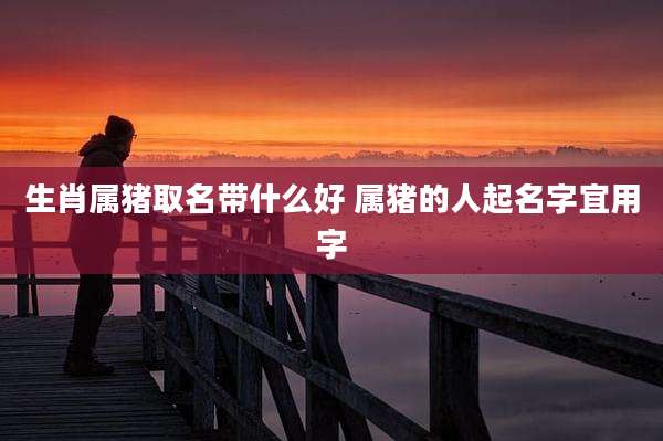 生肖属猪取名带什么好 属猪的人起名字宜用字