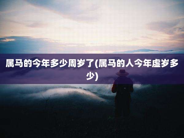 属马的今年多少周岁了(属马的人今年虚岁多少)