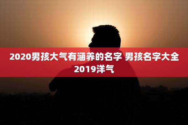 2020男孩大气有涵养的名字 男孩名字大全2019洋气
