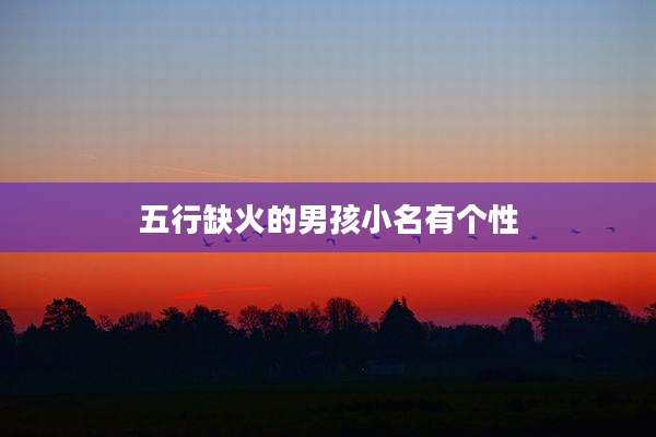 五行缺火的男孩小名有个性