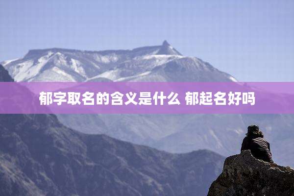 郁字取名的含义是什么 郁起名好吗