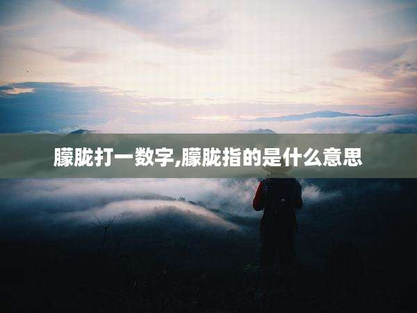 朦胧打一数字,朦胧指的是什么意思