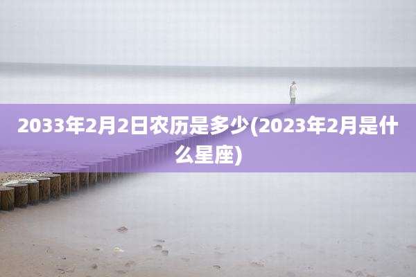 2033年2月2日农历是多少(2023年2月是什么星座)