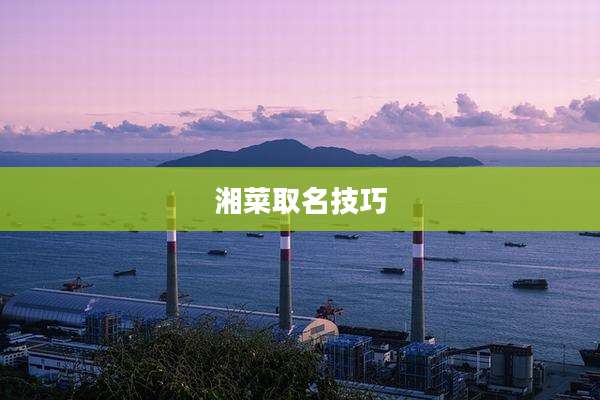 湘菜取名技巧