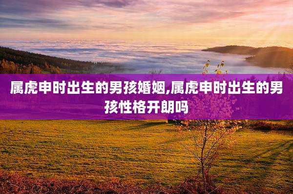 属虎申时出生的男孩婚姻,属虎申时出生的男孩性格开朗吗