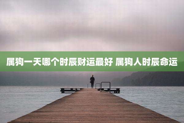 属狗一天哪个时辰财运最好 属狗人时辰命运