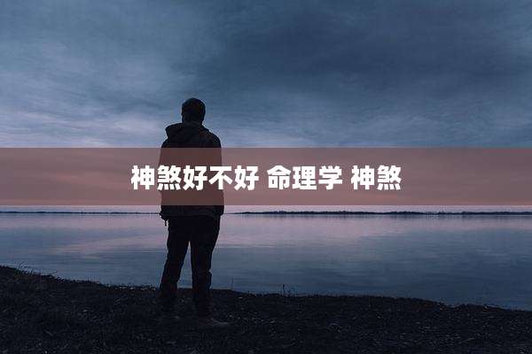 神煞好不好 命理学 神煞