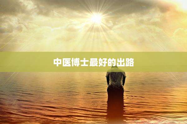 中医博士最好的出路