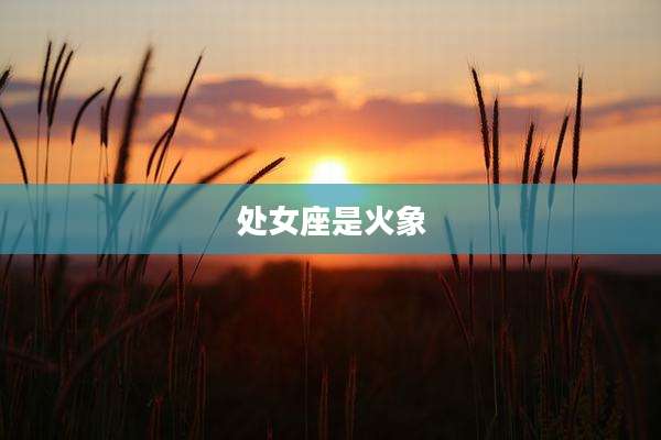 处女座是火象