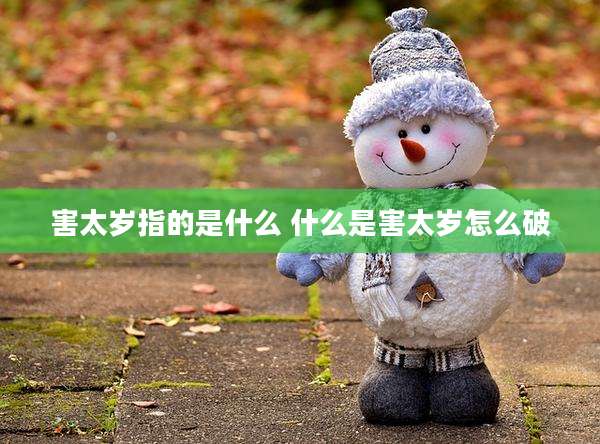 害太岁指的是什么 什么是害太岁怎么破