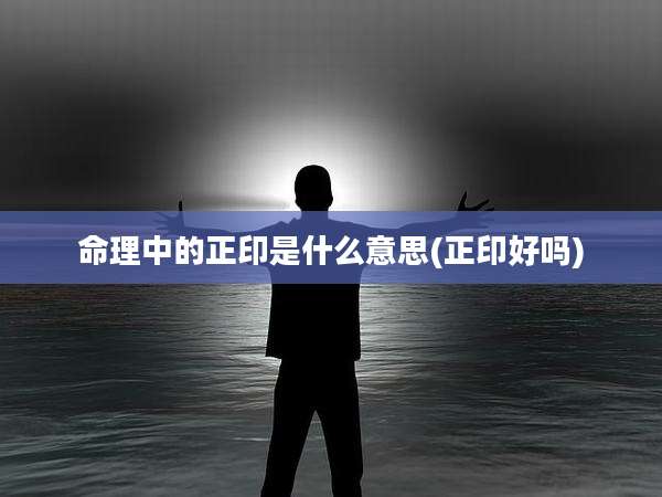 命理中的正印是什么意思(正印好吗)
