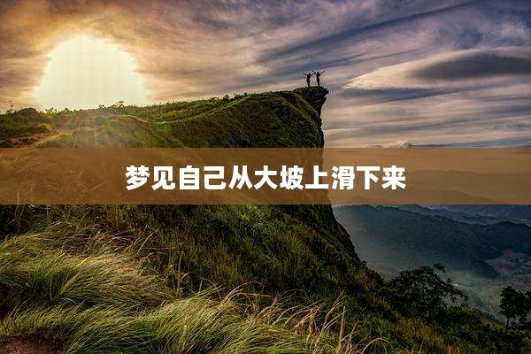 梦见自己从大坡上滑下来