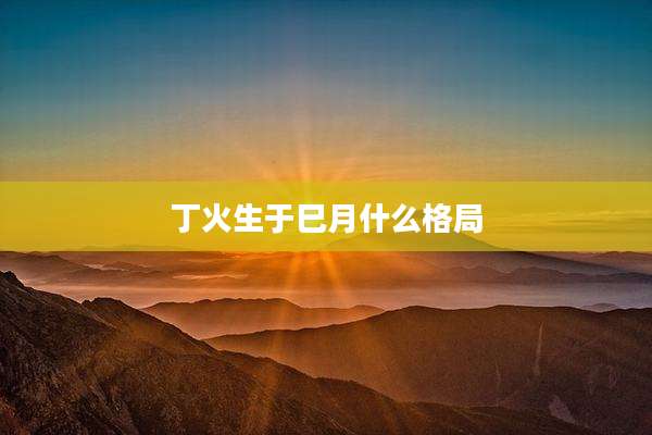 丁火生于巳月什么格局