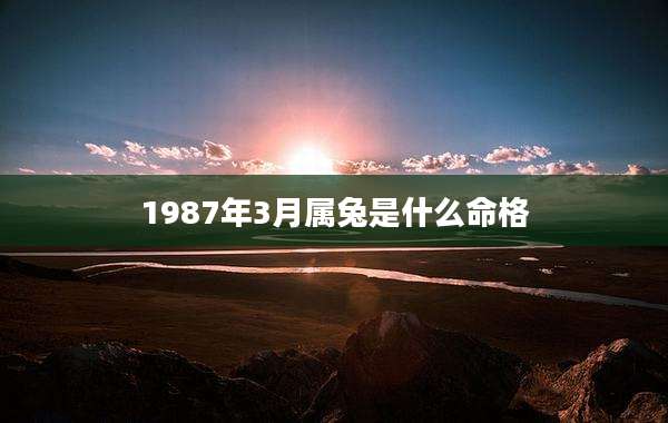 1987年3月属兔是什么命格