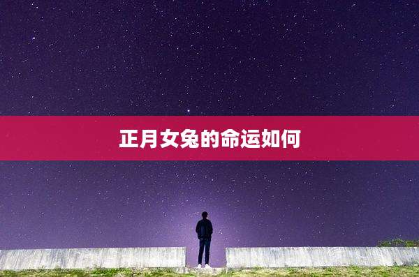 正月女兔的命运如何